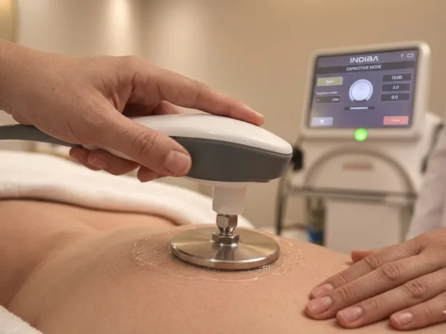Tratamiento de fisioterapia dermatofuncional con equipo INDIBA